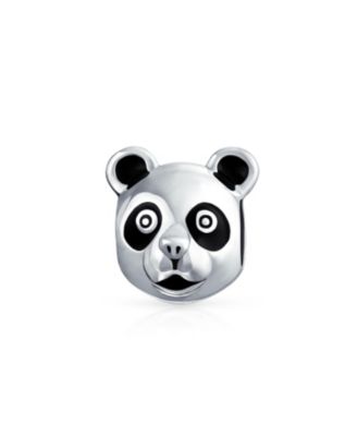 Two-Tone Sterling Silver Koala Panda Charm Bead Set of 2 Fits European Bracelet Jewelry