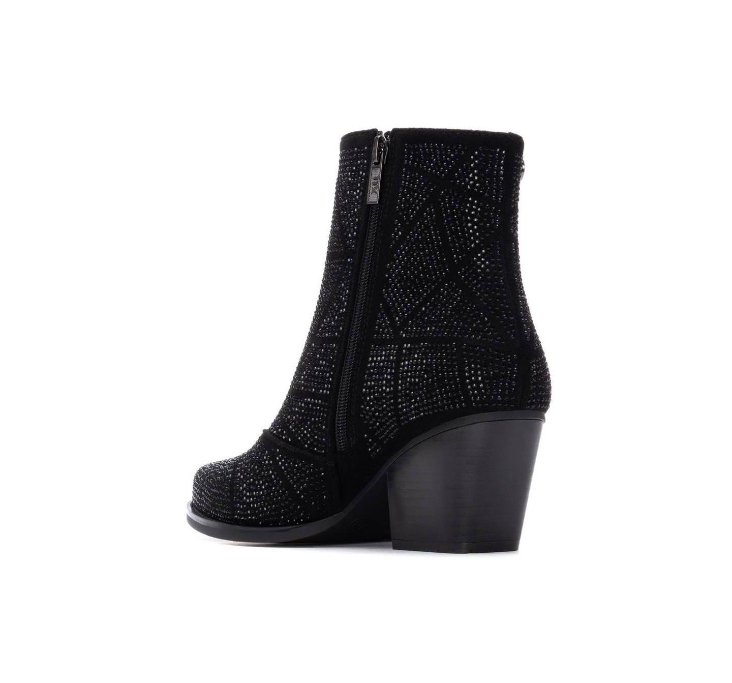 Женские ботинки XTI Suede Heeled Ankle Booties, цвет: Чёрный — фото 4