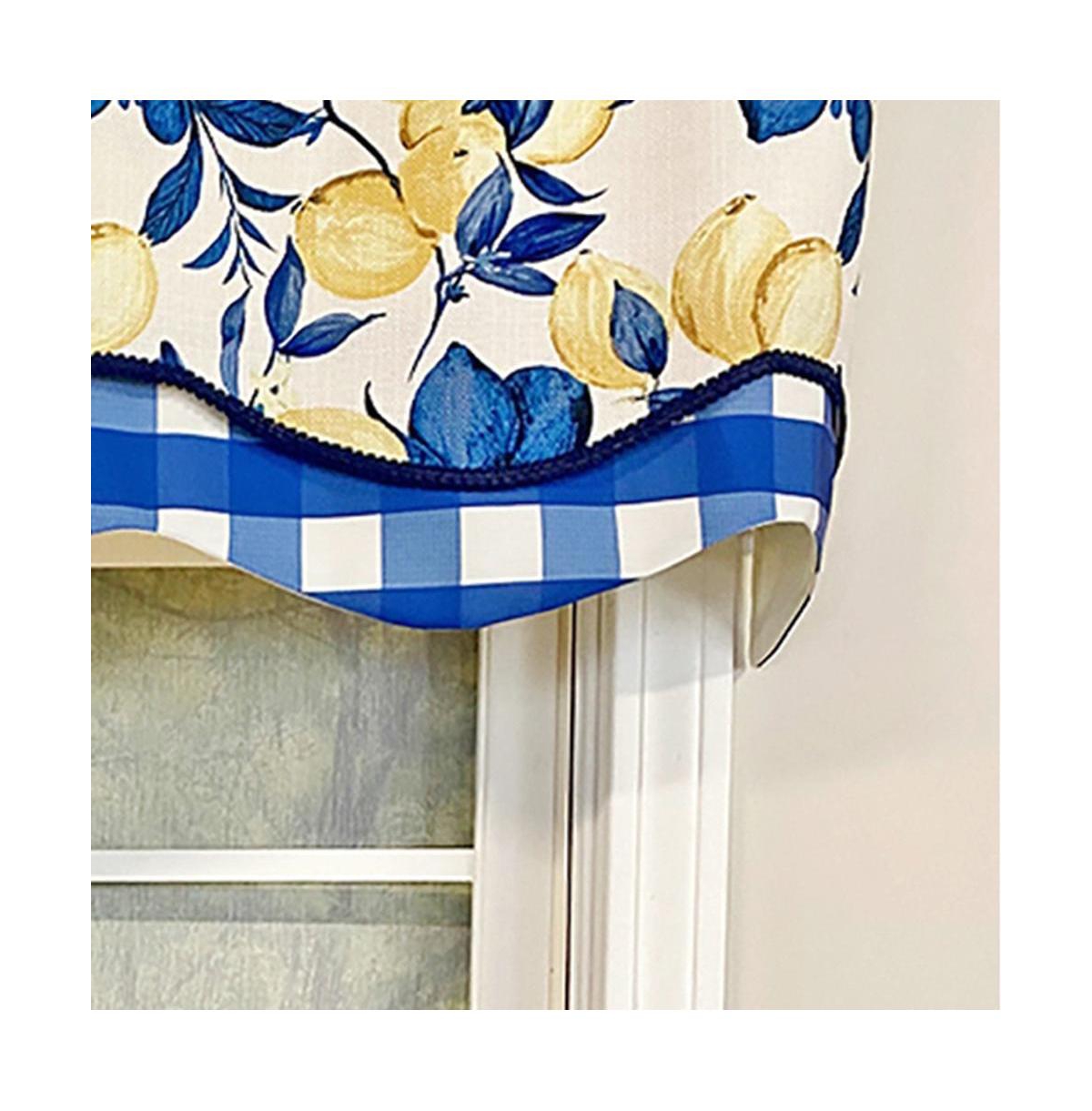Rlf Home El Limon Glory Valance 3" Rod Pocket, Layered, Trimmed