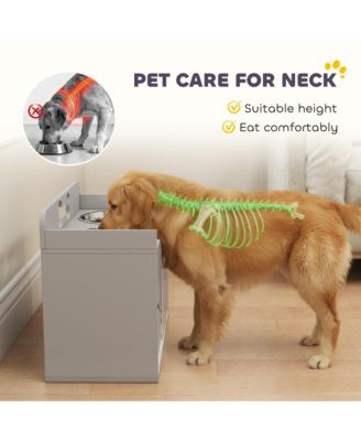 Elevated Dog Bowls with Storage, Raised Bowl Sd with Food Dishes