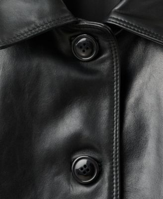 Women's Leather Bomber Jacket