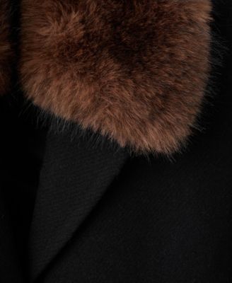 Women's Fur Collar Wool Coat