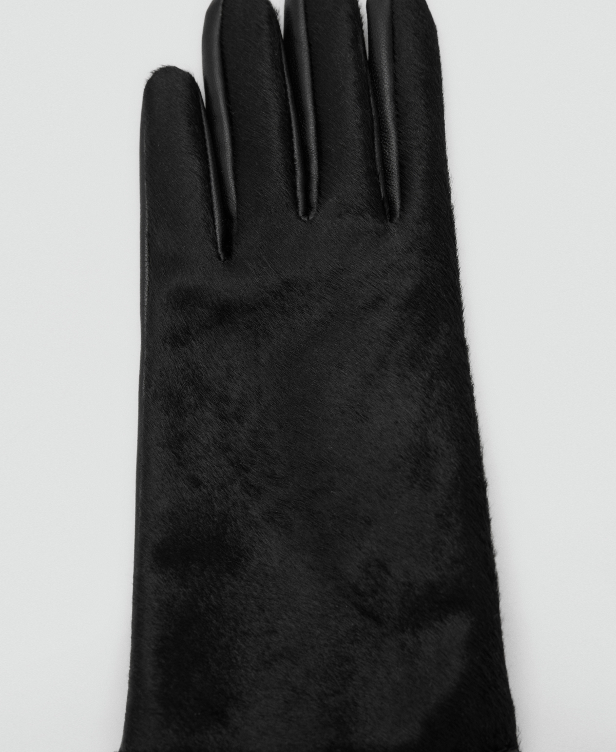 Mango Women's Leather And Fur-Effect Gloves