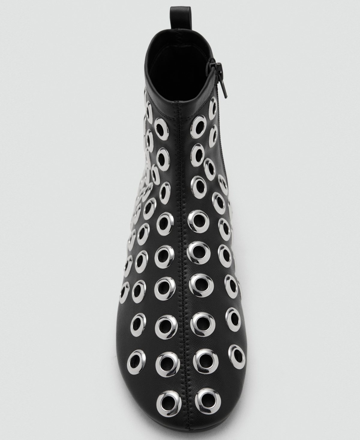 Mango Women's Eyelets Leather-Effect Ankle Boots