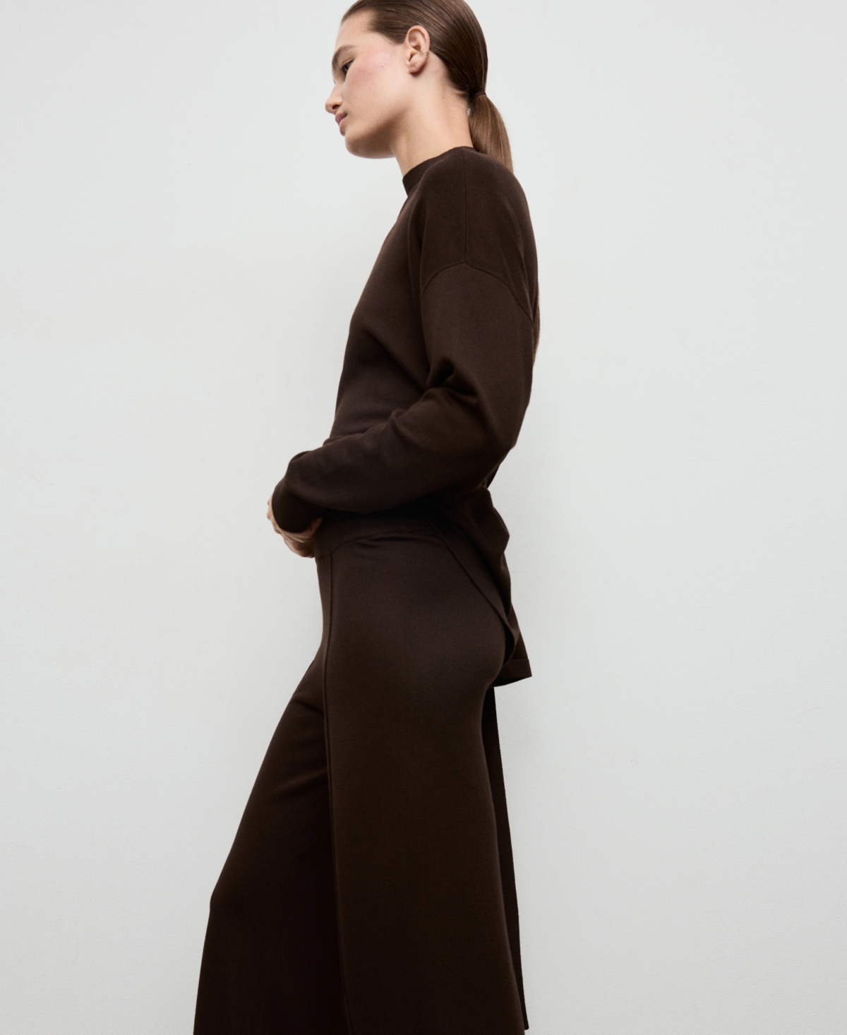 Mango Women's Stitching Detail Knitted Trousers