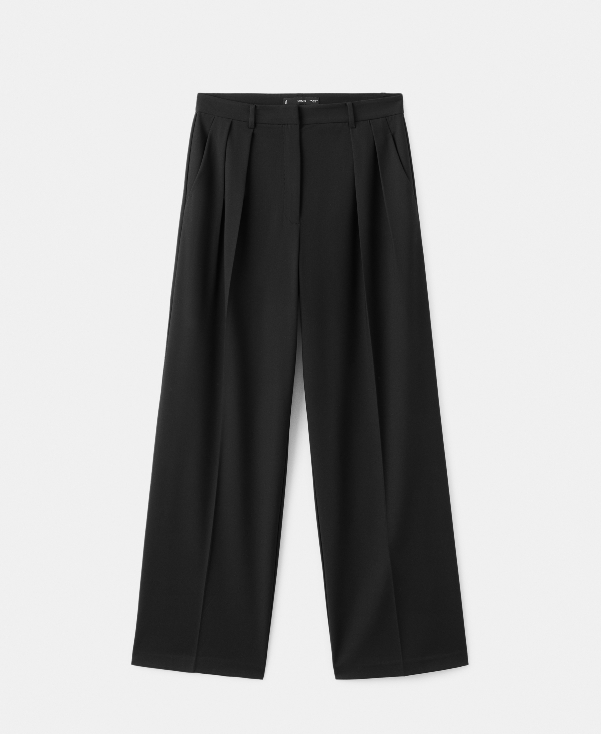 Mango Women's Wide-Leg Mid-Rise Pleated Pants