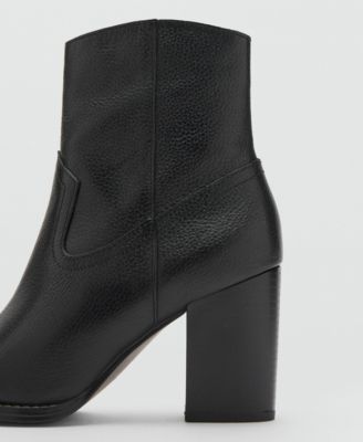 Women's Leather Pointed Ankle Boots