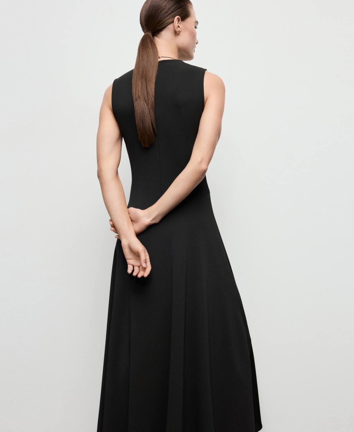 Mango Women's Pleated A-Line Dress