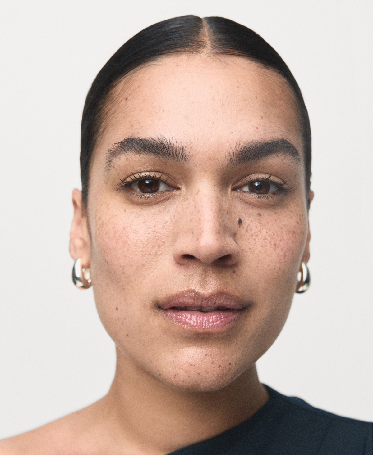 Mango Women's Asymmetrical Neckline A-Line Dress