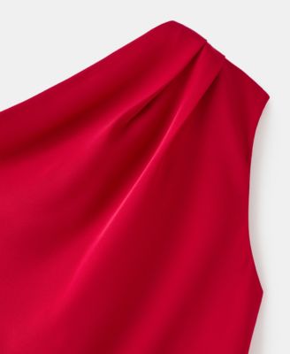 Women's Asymmetrical Neckline A-Line Dress