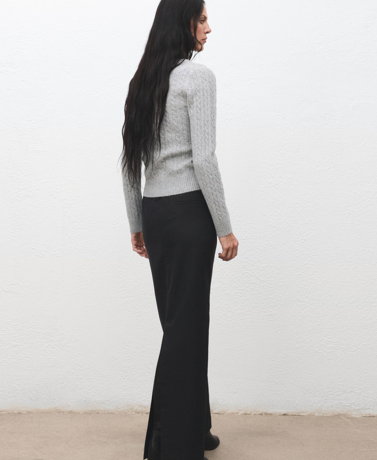 Women's Knitted Braided Cardigan Sweater