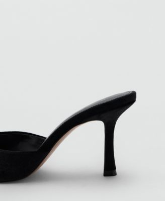 Women's Velvet Heel Sandals