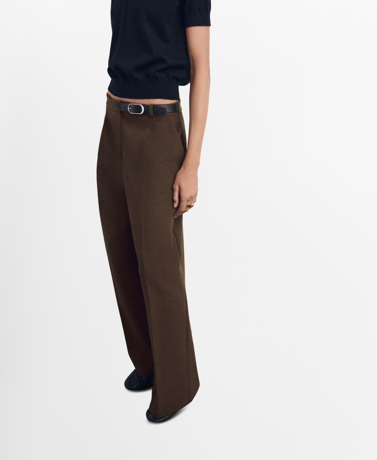 Mango Women's Belt Combined Trousers