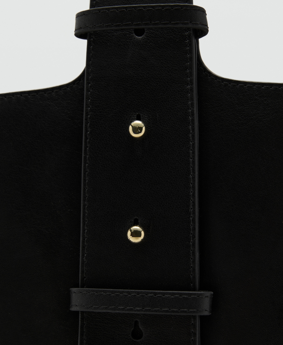 Mango Women's Leather Bucket Bag