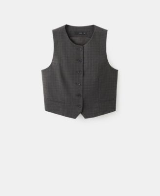 Women's Check Suit Vest