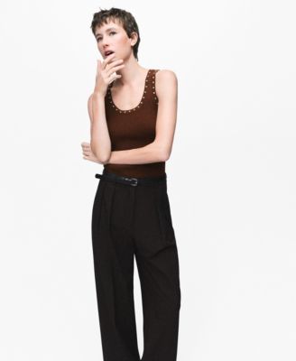 Women's Knitted Studs Top