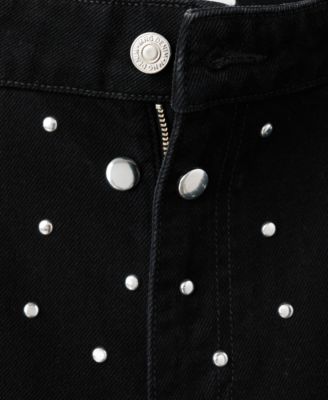Women's Straight-Fit Studs Jeans
