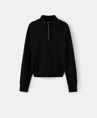 Women's Perkins-Neck Button Sweater