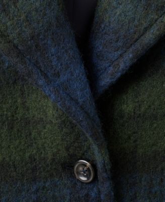 Women's Oversized Check Coat