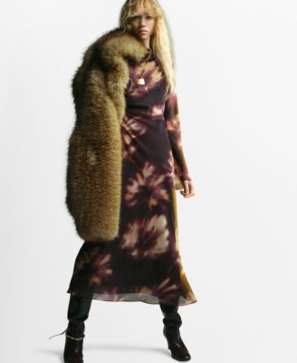 Women's Tie-Dye Ruched Dress