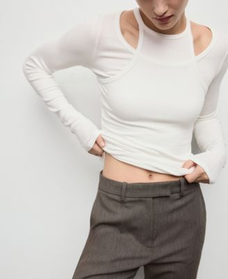 Women's Ribbed Combined T-Shirt