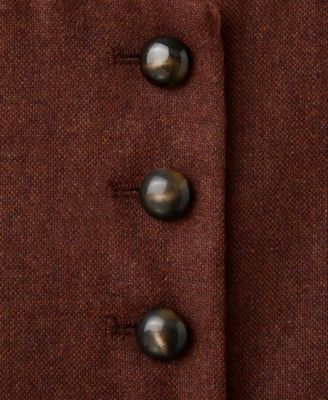 Women's Wool-Blend Buttons Vest