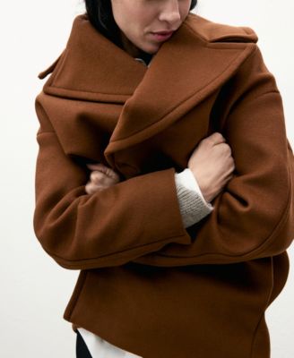 Women's Lapel Manteco Wool Coat