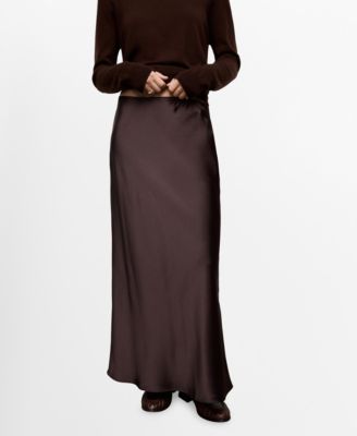 MANGO - Women's Satin Long Skirt
