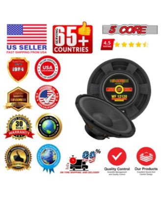 12" Subwoofer 120W Car Audio Sub Woofer 8 Ohm Deep Bass Replacement Component Loud Speaker