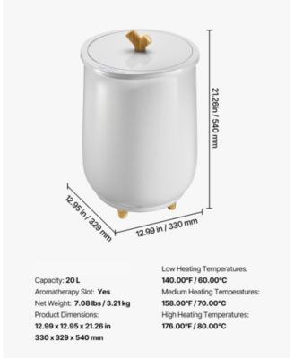 Towel Warmers for Bathroom, Towel Warmer Bucket Auto Shut Off for Spa Fits up to 3 Oversized Bath Towels, Blankets, Clothes, Bathrobes