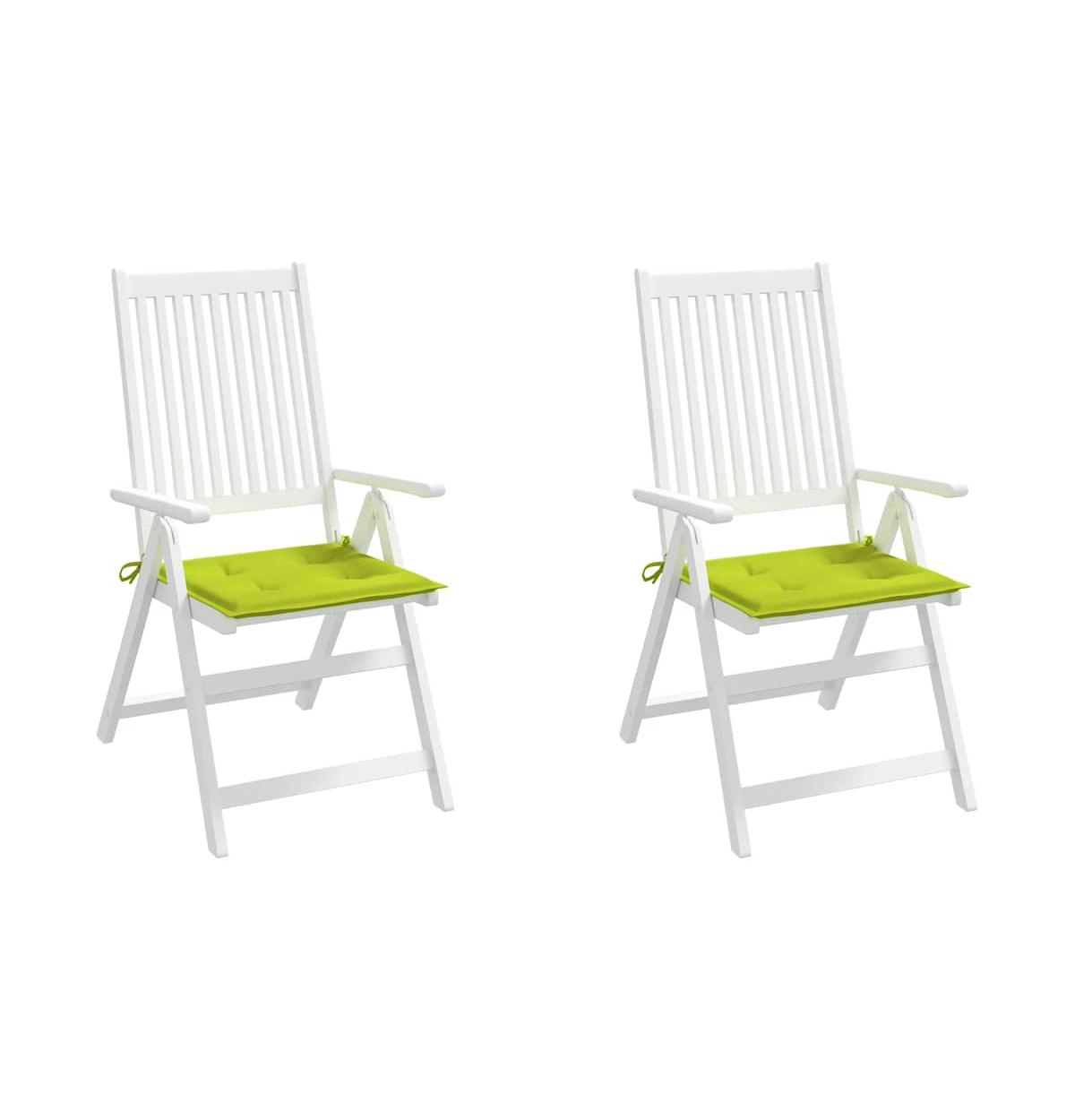 vidaXL Garden Chair Cushions 2 pcs Bright Green Oxford Fabric