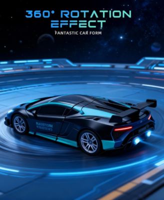 1:18 RC Transforming Robot Car with One-Click Deformation, 2.4GHz RC Car with LED Lights, 360° Rotation & Demo Mode