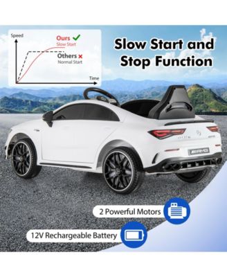 12V Kids Ride on Car Mercedes-Benz AMG CLA 45 with Remote-White