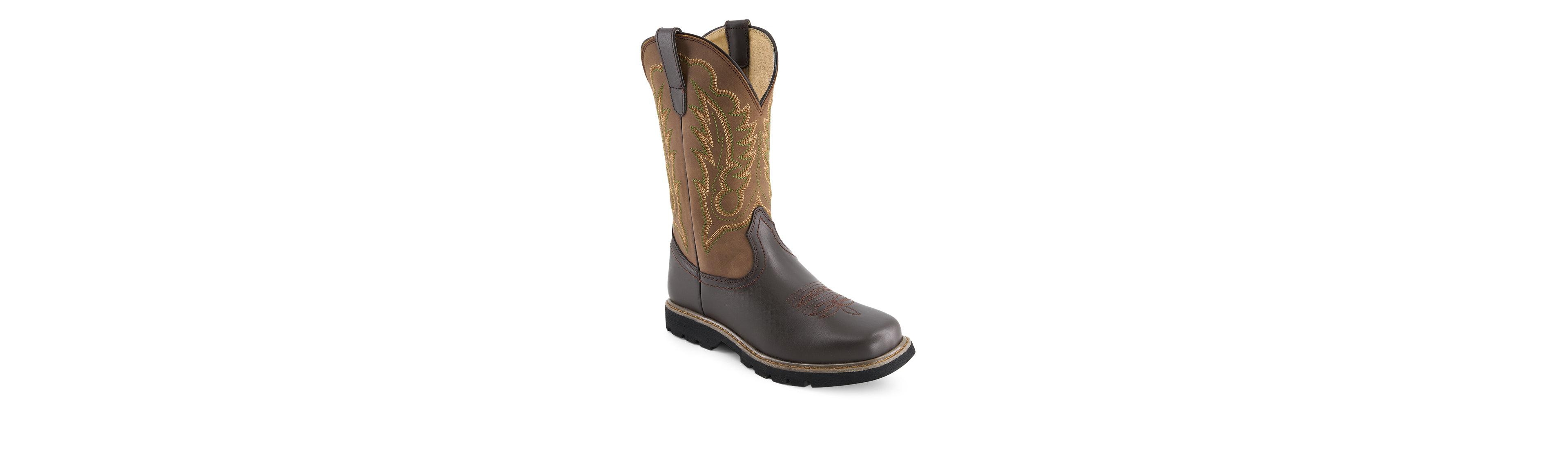 Forastero Men's Leather Cowboy Boots Bicolor