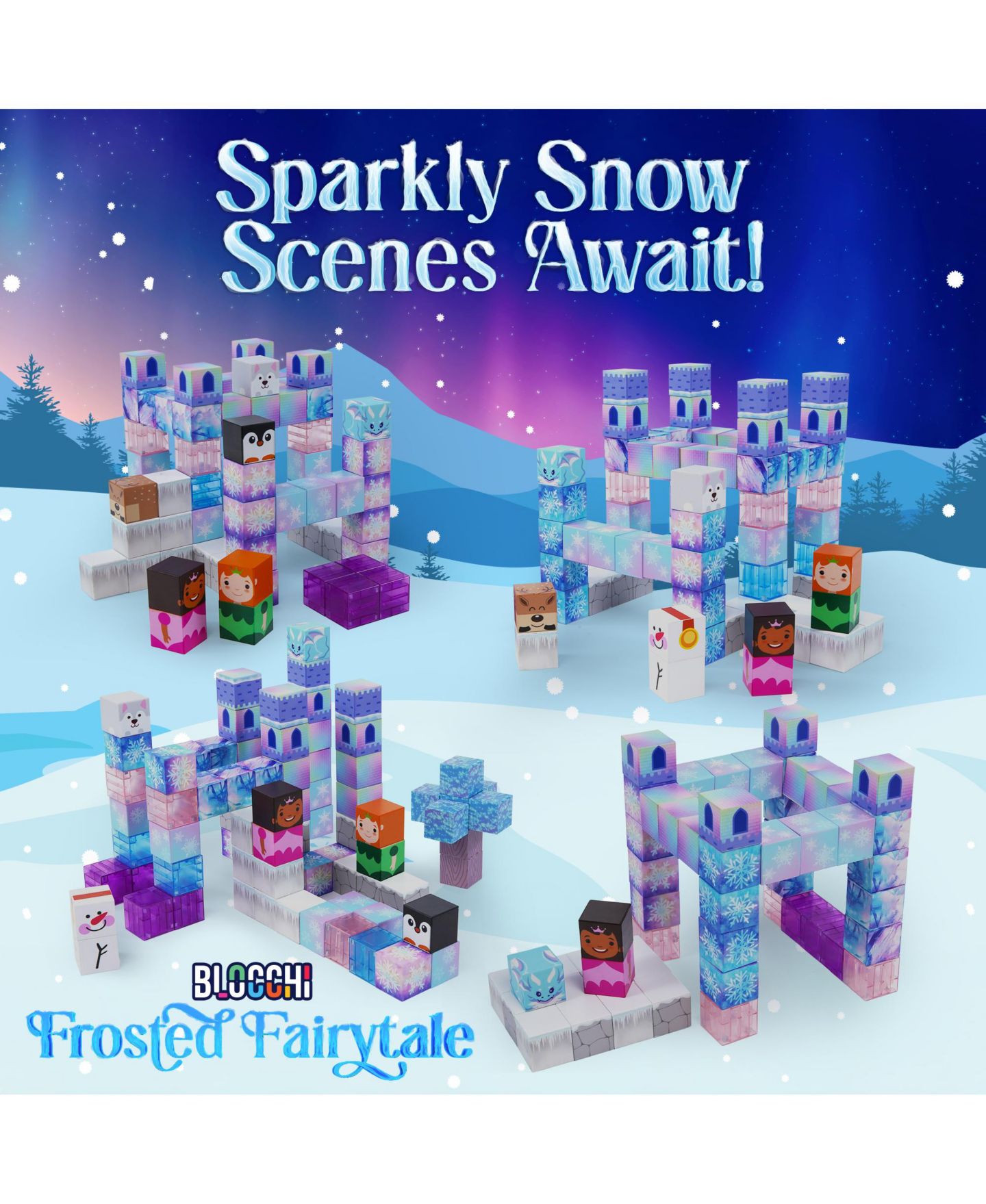 Детские конструкторы USA Toyz Frosted Fairytale 84-Piece Magnetic Building Blocks, Ages 3+ — фото 6