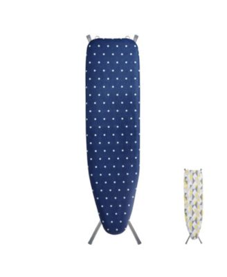Ironing Board with Storage Tray, 55"x15" Surface, 4-Layer Heat-Resistant Cover, 10 Height Adjustments for Home Use
