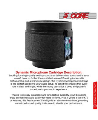 Microphone Replacement Cartridge 20Pc Capsule