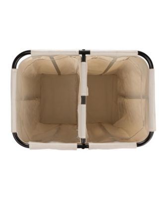 2-bag Rolling Laundry Sorter, Natural