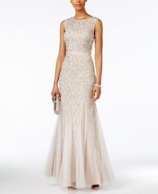 Adrianna Papell Sequined Mermaid Gown - Dresses - Women - Macy's