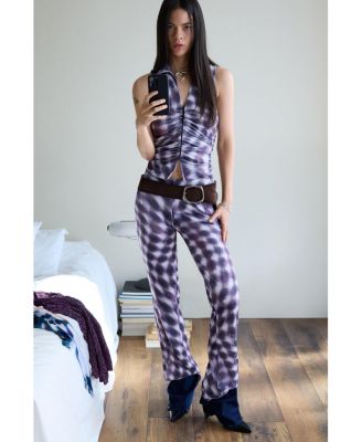 Women's Ruched zipper T-shirt