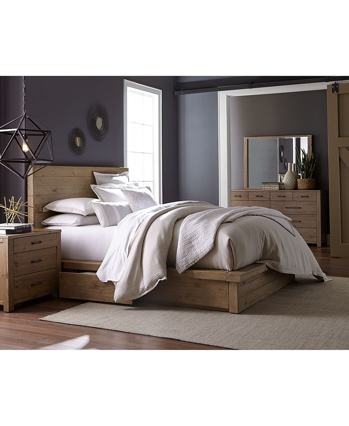Furniture Abilene Storage Platform Bedroom Furniture, 3Pc. Bedroom Set