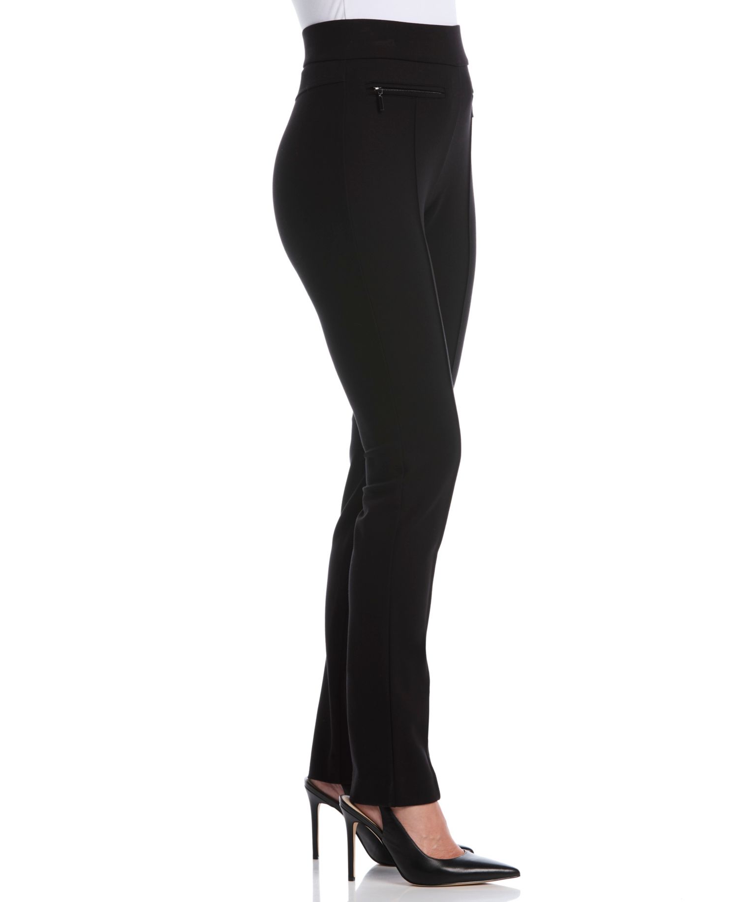Petite Ponte Slim Leg Pants