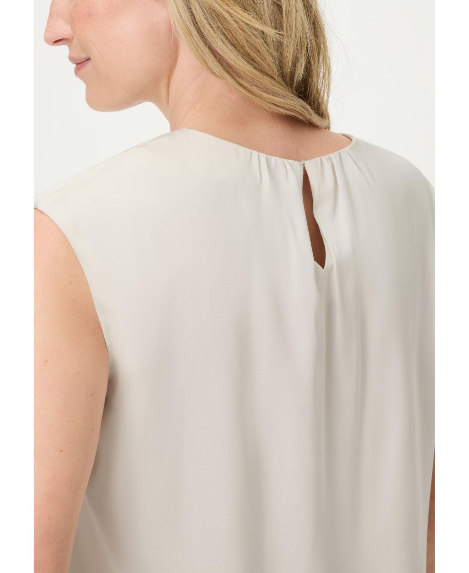 Women's Satin Effect Sleeveless Shell Top
