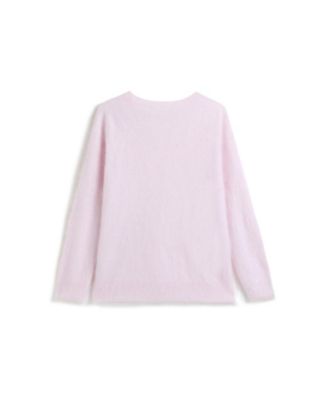Women Brushed Silk Cashmere Crew-Neck Sweater
