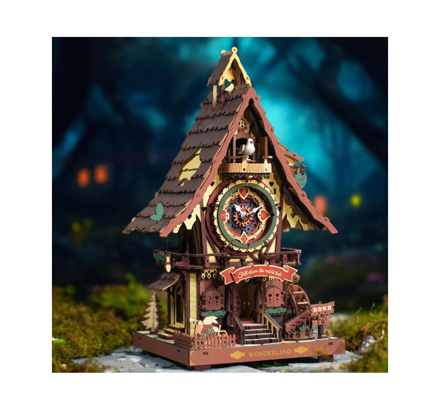 Детский конструктор Flash Popup Cuckoo Clock 3D Moving Gears Puzzle 435-Piece Building Set, Ages 14+, цвет: Коричневый — фото 2
