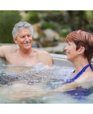 Spas 5 Person Plug and Play 28 Jet LED Outdoor Hot Tub, LS350DX, Sand