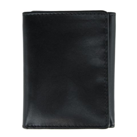 Мужской кошелёк TRAFALGAR Tennyson Tri-Fold Genuine Leather Wallet with ID Window, цвет: Чёрный