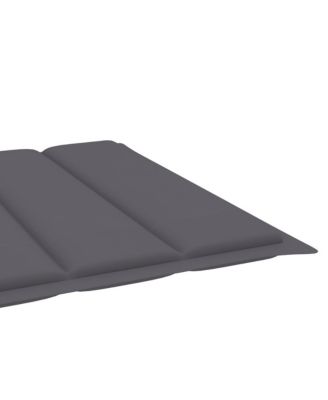 Sunlounger Anthracite, Wood Brown Solid Acacia wood, Polyester fabric