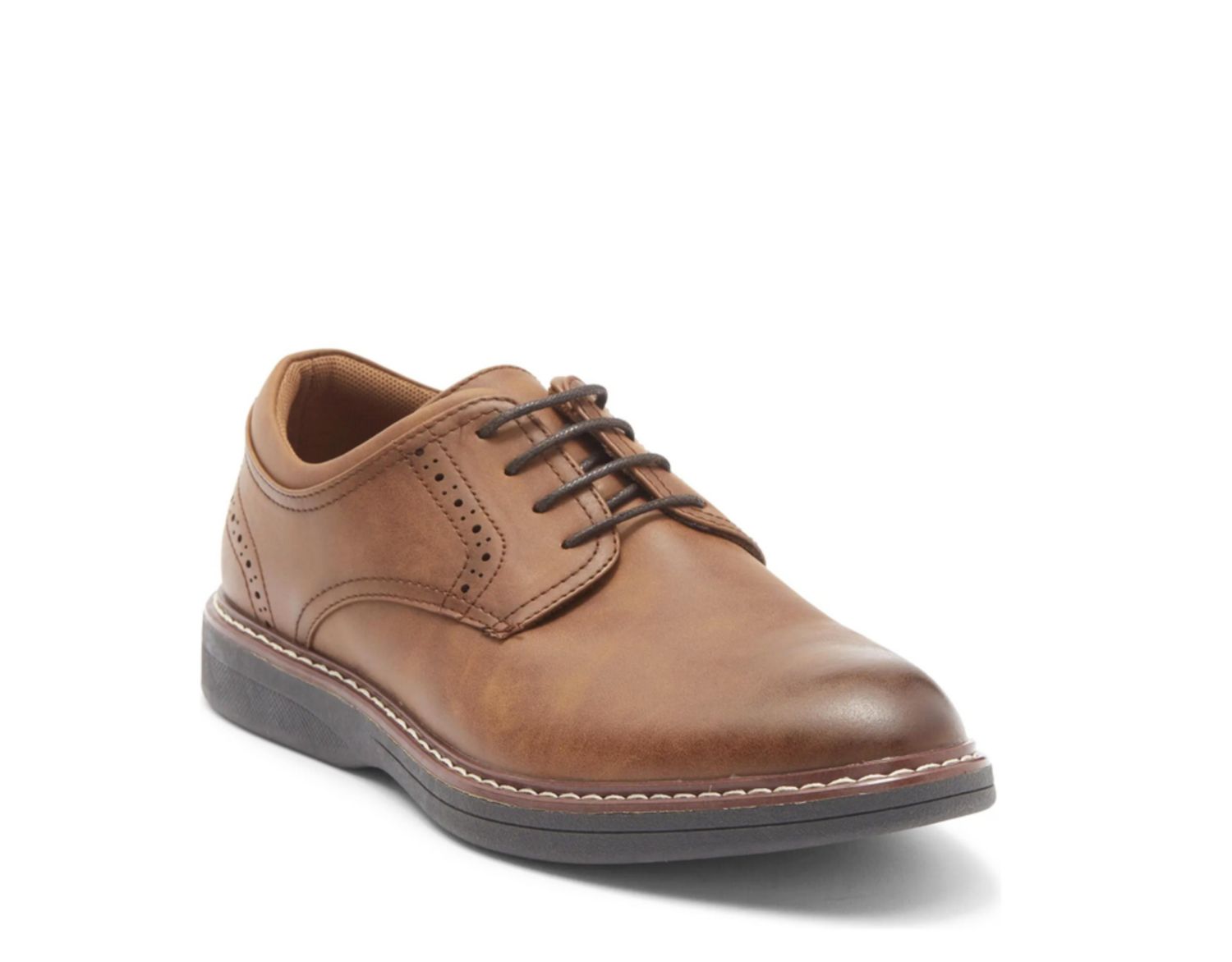 Men's Plain Toe Derby Lace-Up Dress Shoes