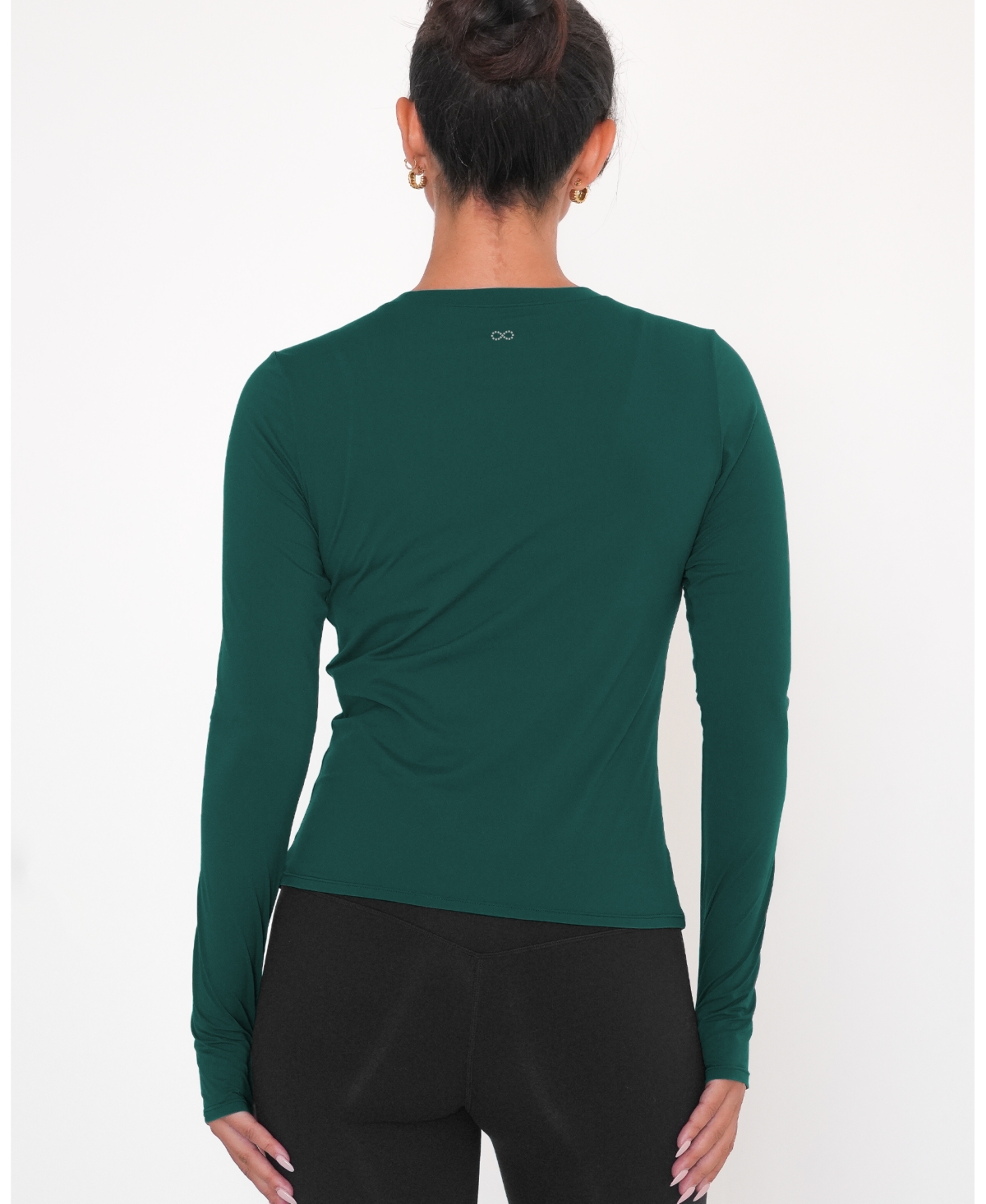 Rebody Active Women's Raya Mid Length Compression Nylon Long Sleeve Top